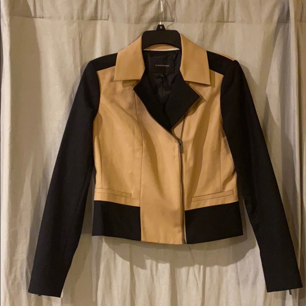 Banana Republic two tone Motorcycle jacket